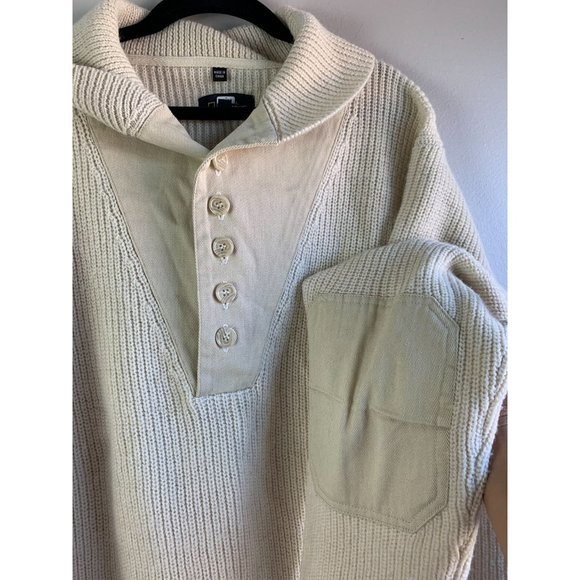 National Geographic 100% Wool Elbow Patch Sweater XL - Picture 2 of 10